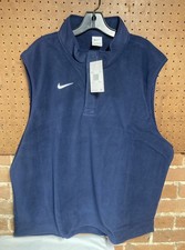 Nike Therma-FIT Fleece Football Coaches Victory Vest Navy DA4965-419 SZ Men XXL