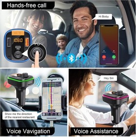 Multi-Function Bluetooth Car Adapter - LCD Display & Seamless Music Streaming