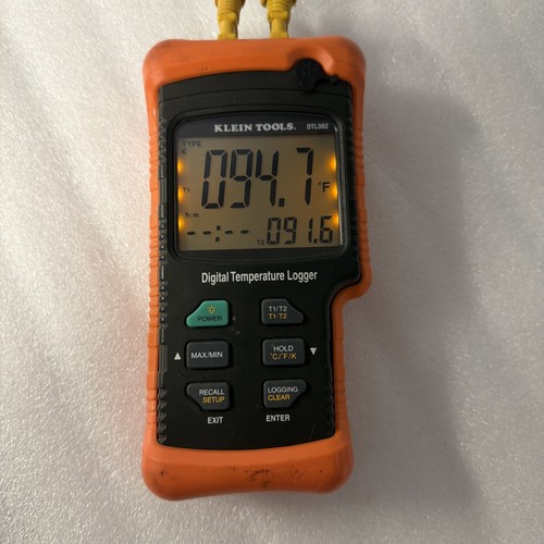 Klein DTL302  Digital Temperature Tester- logging, monitoring uploading ✅ K type