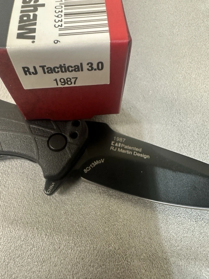 Navaja de Bolsillo Plegable Kershaw Negra RJ Tactical 3.0 Asistida Abierta 8Cr13MoV Hoja Foto 3 de 4