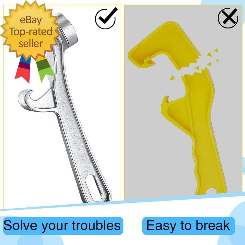 1 Piece Bucket Opener 5 Gallon Silver Aluminum Paint Pail Buckets Lid Opener - Image 4 of 4