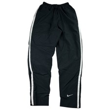 Vintage Nike Black Track Pants Athletic Joggers Women's Medium Baggy Y2K Ankle z