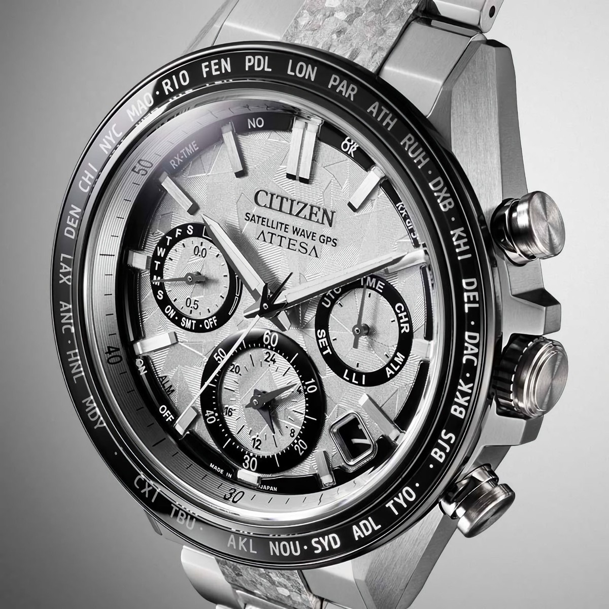 CITIZEN ATTESA Solar GPS Radio CC4076-65A Titanium Watch for sale