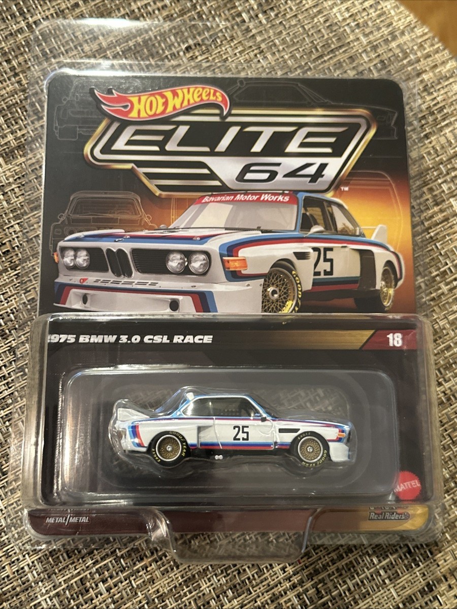ミニカー Hot Wheels Elite 64 1975 BMW 3.0 CSLRace Hot Wheels Elite 64 1975 BMW 3.0 CSL Race Elite In Hand Ships In