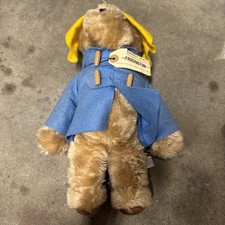 1975 Vtg Large 19" Paddington Bear Plush Yellow Hat Blue Coat Eden Toys Doll