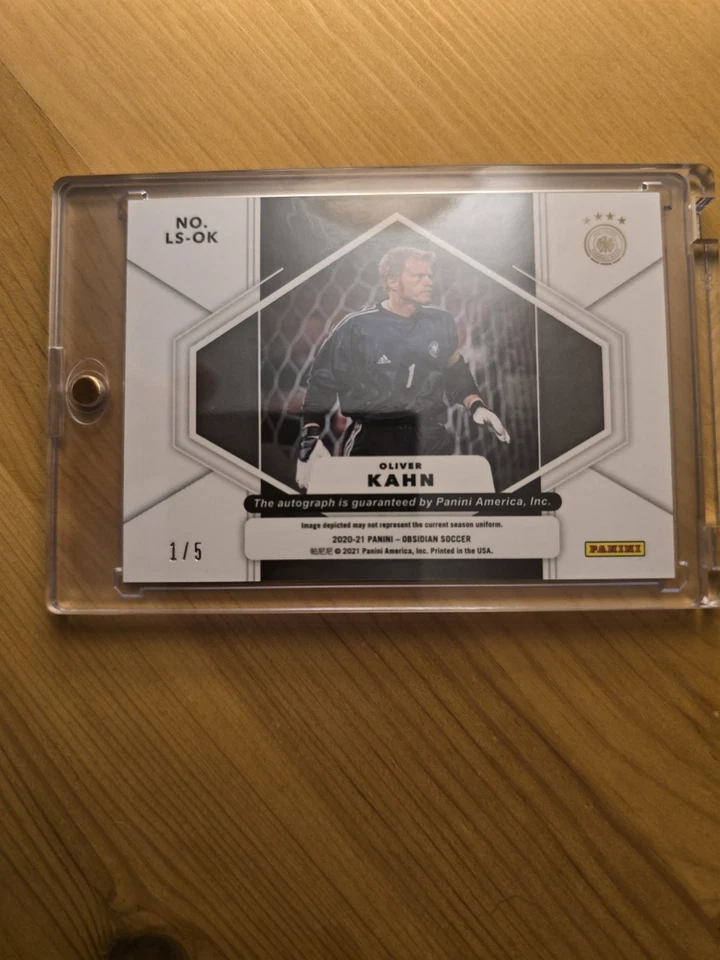 2021-22 Panini Obsidian Oliver Kahn Strike Auto 1/5 Germany - Bild 4 von 4