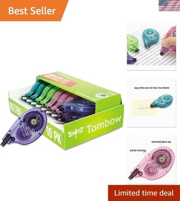 68723 Mono Retro Correction Tape, 10-Pack Assorted Colors - Instant Corrections