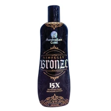 Australian Gold Sinfully Bronze 15X Bronzer Tanning Lotion 8.5 Oz
