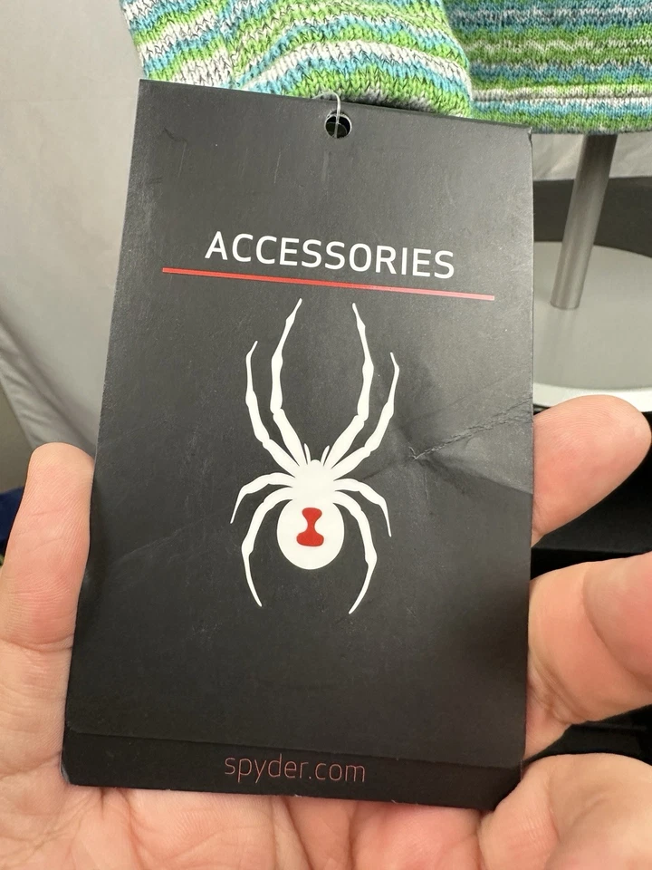 NWT Spyder Women’s Green Alpine Chic Fleece T-neck Size 8 Striped 1/4 Zip - Image 4 of 4