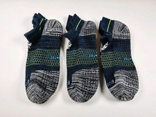 Bombas Hex Tec Grip Grippers Space Dye Ankle Socks Lot Of 3 Pairs Size L