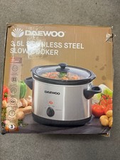 Daewoo SDA1364 3.5L Stainless Steel Slow Cooker - Silver