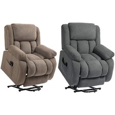 HOMCOM Fernsehsessel mit Aufstehhilfe, Relaxsessel mit Liege- & Massagefunktion