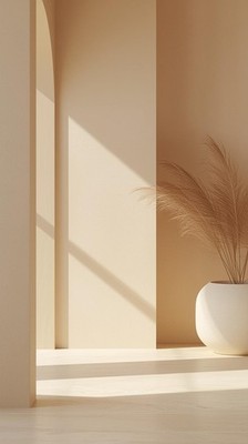 Warm Minimal Beige Interior Wallpaper HD Download
