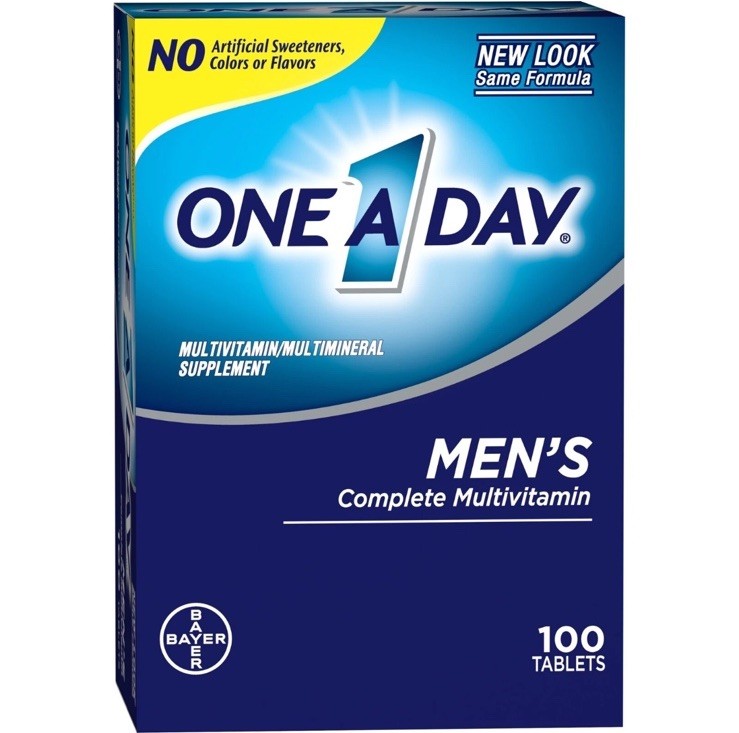 One A Day Men's Multivitamin Heart Health Energy Supplement 100 Tablets