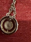 18K White Gold Center Diamond  Surrounded By Moissanite Necklace 3.46gr — photo 6