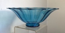 VINTAGE STEUBEN GLASS FOOTED BOWL 2851 OPTIC ...