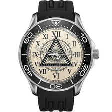 Illuminati Freimaurer Schöne Silikon Band Armbanduhr