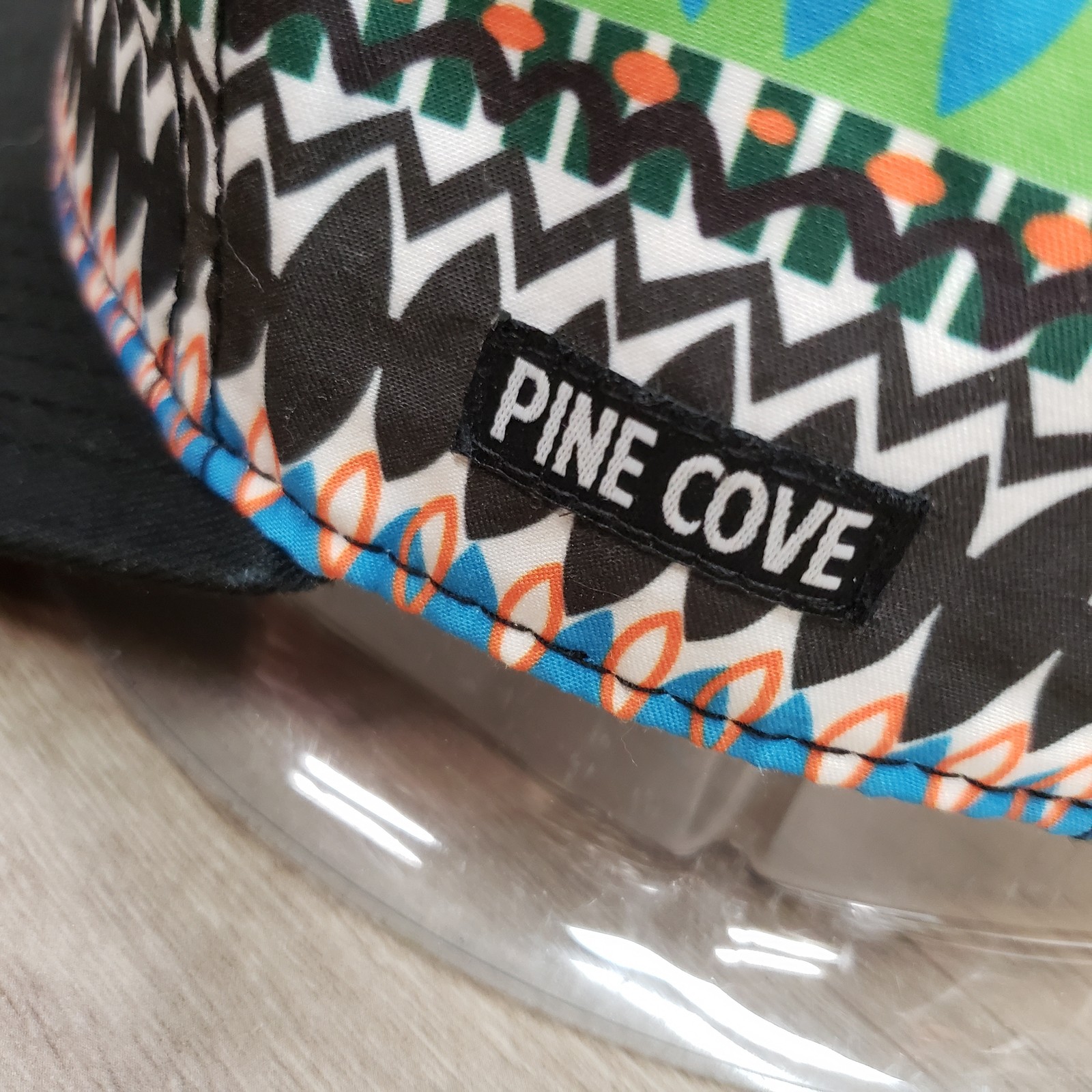 Pine Cove Hat Cap Snap Back Black Multicolor Patt… - image 6