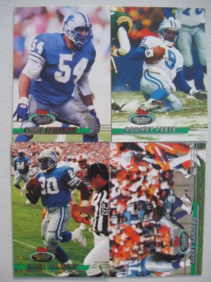 1993 Topps Stadium Club Football Detroit Lions team set w/ 2 Barry Sanders'