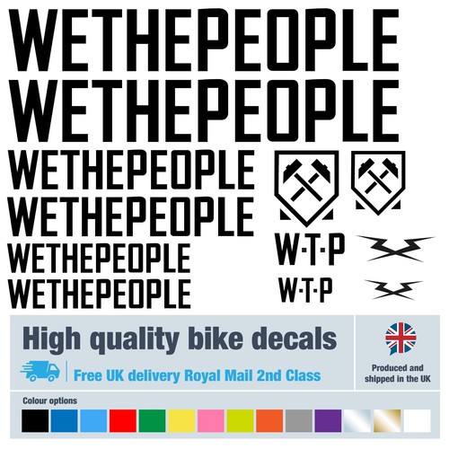 Wethepeople bike decals labels with free bike protection (27 pack) - 20 colours - Picture 28 of 60