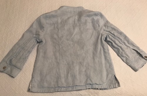 Unbranded Womens Sz M (See Measurements ) Reversible Linen Moto Jacket w/Snaps - Picture 6 of 11