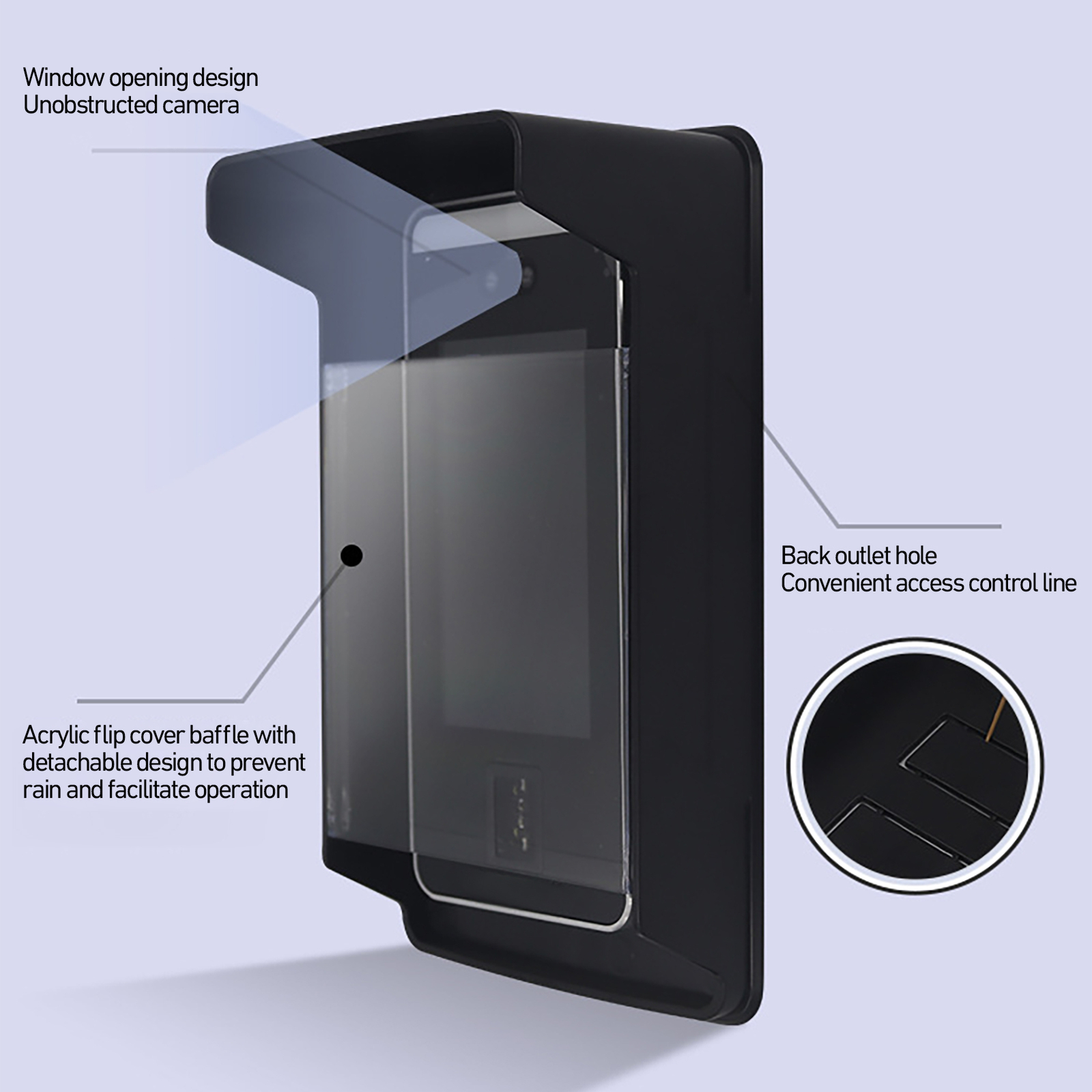 Doorbell Waterproof Cover Ring Doorbell Anti-Glare Cover Weatherproof-image