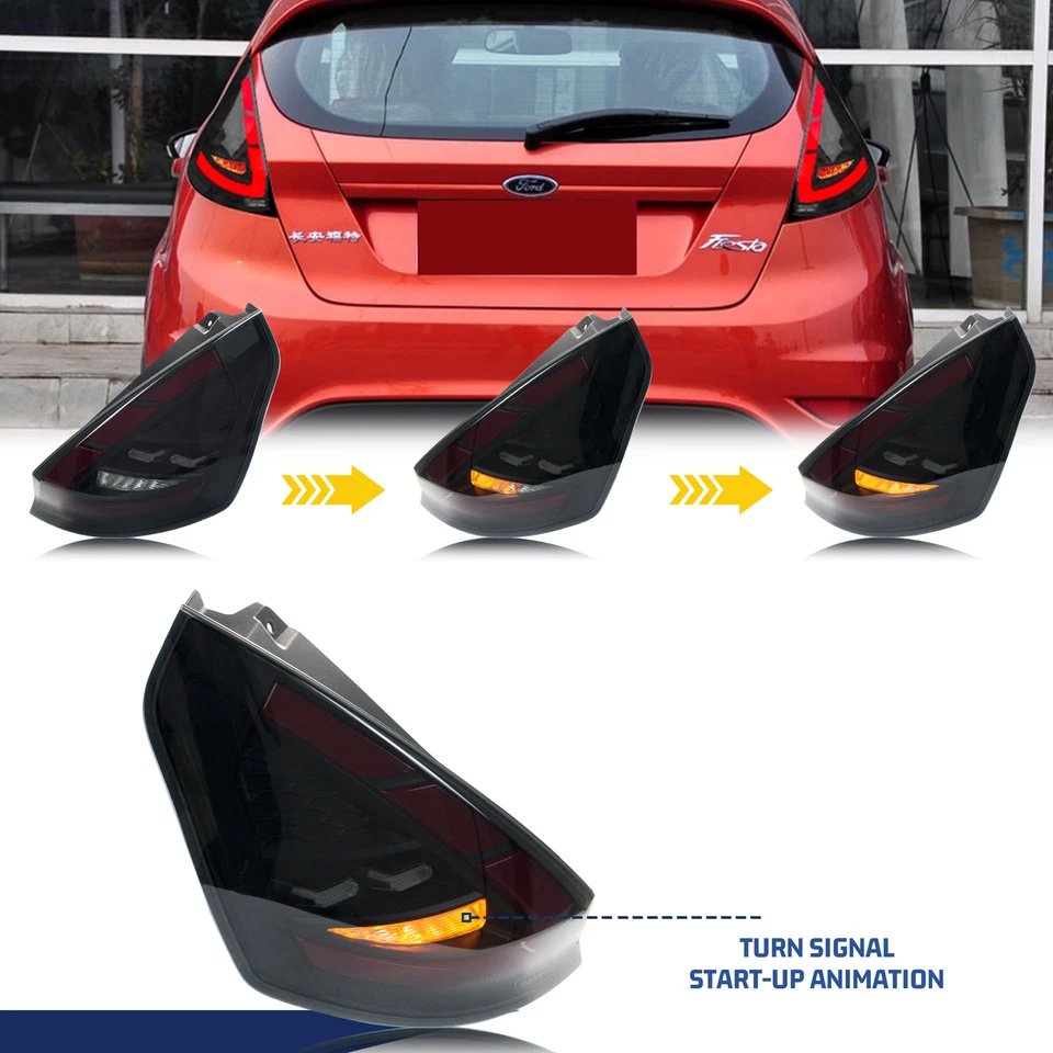 Luces traseras LED para Ford Fiesta Hatchback SE ST 2011-2019 luces traseras secuenciales Foto 2 de 4