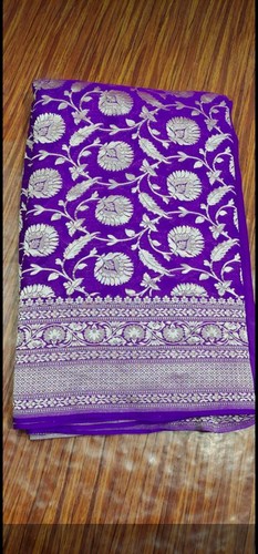 banarasi khaddi Georgette silk saree - Picture 21 of 24