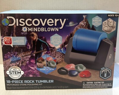 DISCOVERY MINDBLOWN NEW ROCK TUMBLER POLISHING KIT STEM SEAL OF AUTHENTICITY