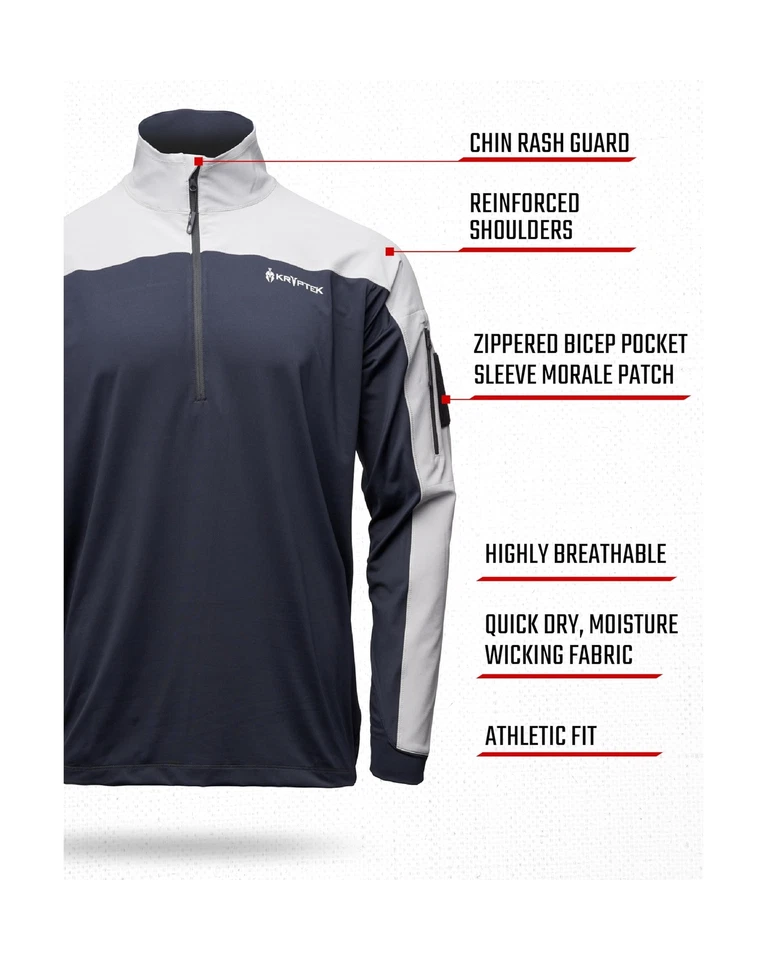 Kryptek Men's Valhalla 2 Long Sleeve Half Zip, Lightweight Camo Hunting Shirt - Image 3 of 4