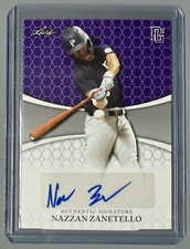 2022 Leaf Perfect Game Showcase Nazzan Zanetello Purple Auto 1/1 Red Sox #BA-NZ1