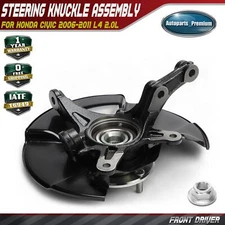 Front Driver Steering Knuckle & Hub Bearing for Honda Civic 2006-2011 L4 2.0L