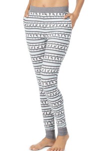 patterned thermal leggings