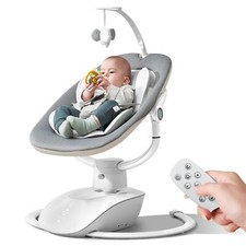 Baby Swing for Infants, Electric Baby Swing with Remote Control, 5 Motions ...