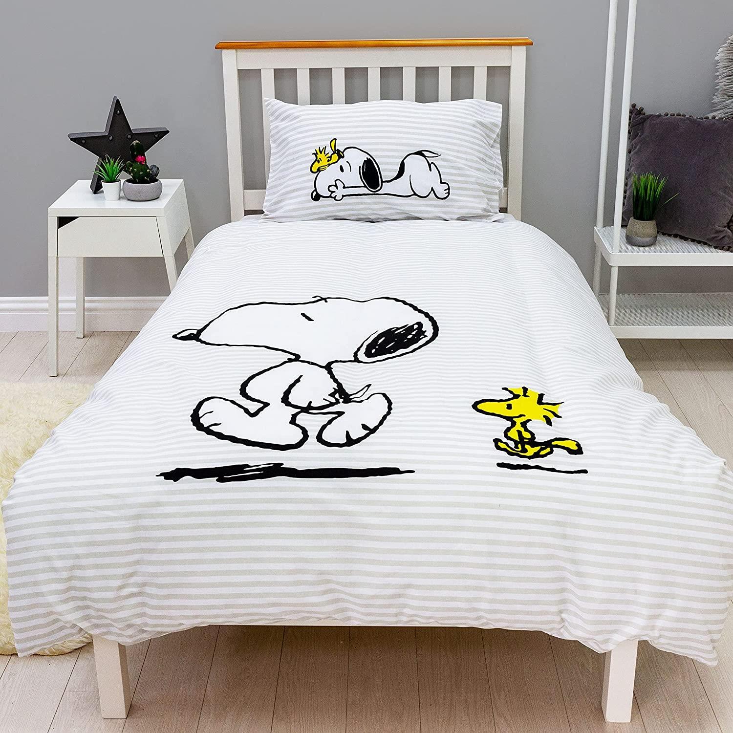 Peanuts Snoopy Besties Single Duvet Cover Reversible Bedding Set eBay