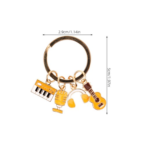 Music Keychain Pendant Keychain Purse Charm Pendant Chain Gift Party Favor - Picture 10 of 12