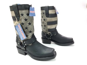 durango black faded flag harness boot