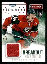 2013-14 Panini Playbook Breakout Mikael Granlund Rookie Jersey /199 #B-MGR