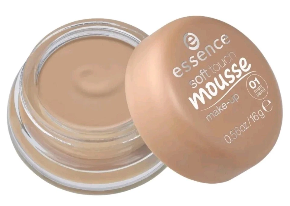 2x Essence/Soft Touch Mousse Make-up/16g/Super zarter Farbton matt Sand 01