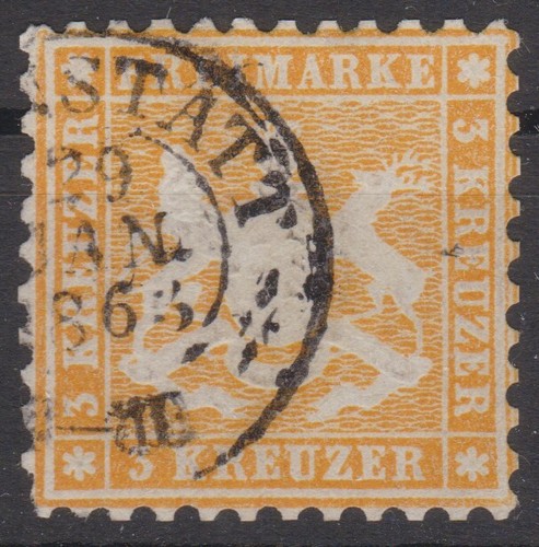 == Ad Württemberg Mi. 22a Stamped K2, Cat. ==