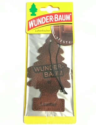 3 x Original WUNDERBAUM  leather air freshener fragrance tree air freshener