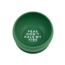 "Peas Don't Kale My Vibe" Wonder Suction Bowl by Bella Tunno Baby