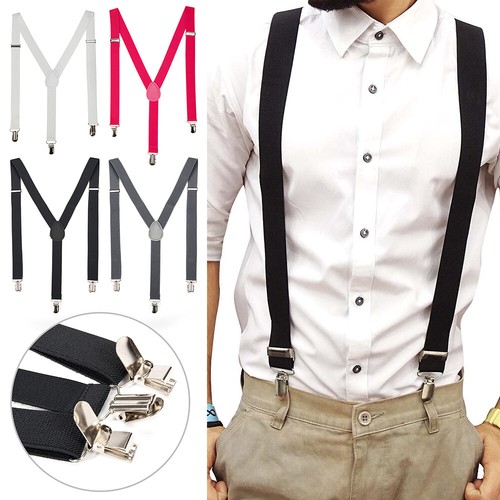 US Men Y-Shape Suspender Elastic Strap 