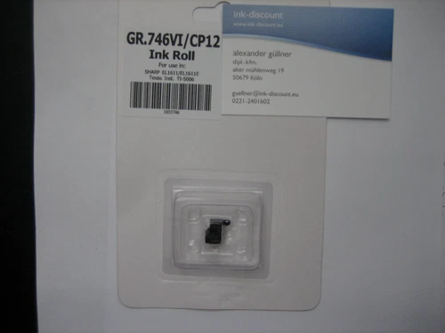 CP-12 ink tinten-roller for sharp EL-1611 Gr.746 Farbrolle EA-732R blue/violett