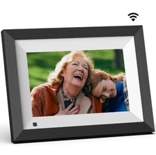 NexFoto 32gb Digital Photo Frame Elite 8 Wood 1280x800 IPS touch Screen