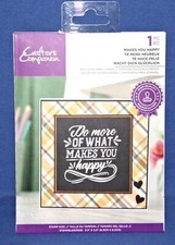 Crafters Companion Makes you Happy Photopolymer Stamp 1pc New Chalkboard Design
