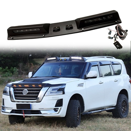 Black Top LED Roof Light Bars DRL Lamp Fits Nissan Patrol Y62 Aamada 2010-2023 - Picture 1 of 20