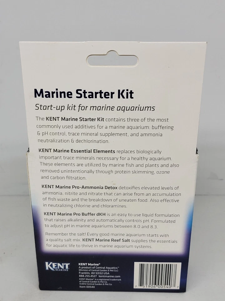 KENT MARINE STARTER KIT - Essential Elements, Pro Ammonia Detox & Pro Buffer - Image 2 of 2