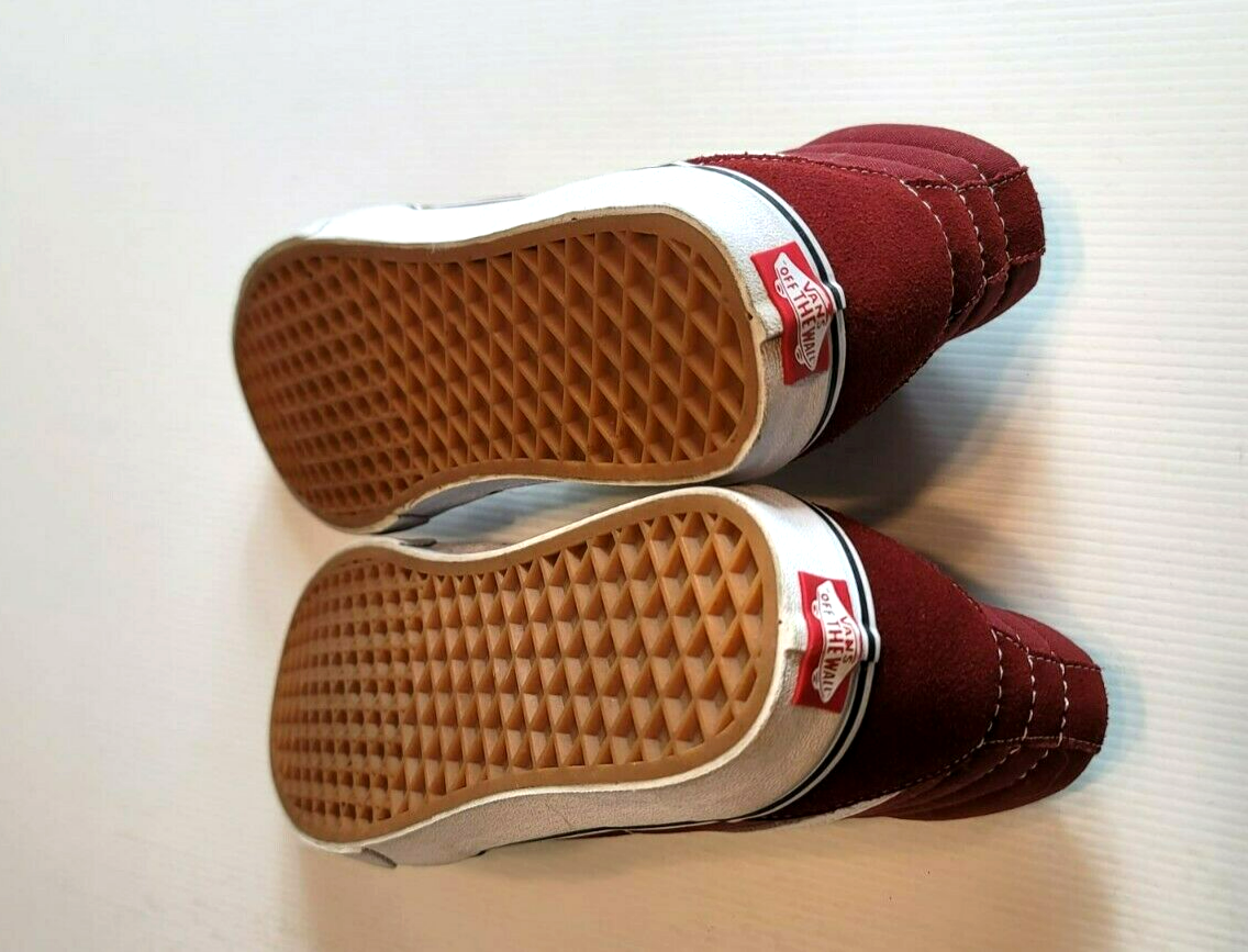 Vans Off The Wall 721356 Men's Skateboard Shoes Suede Canvas Burgundy