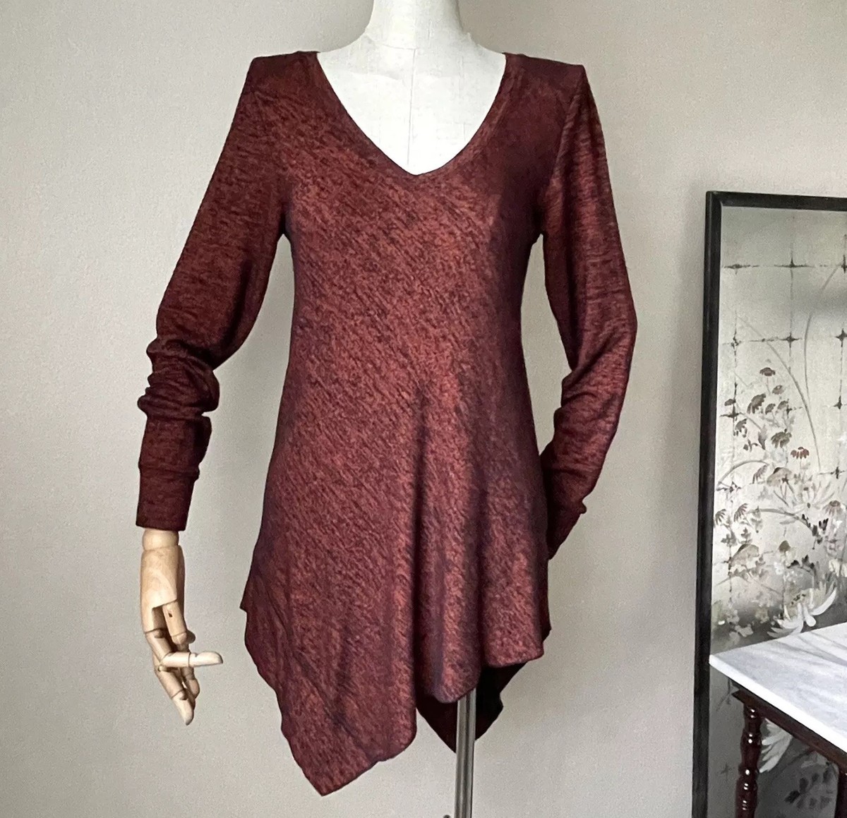strapless open back dress Vivo Chidii Tunic Dress With Frills - Red / Black Sidi Print main image 0